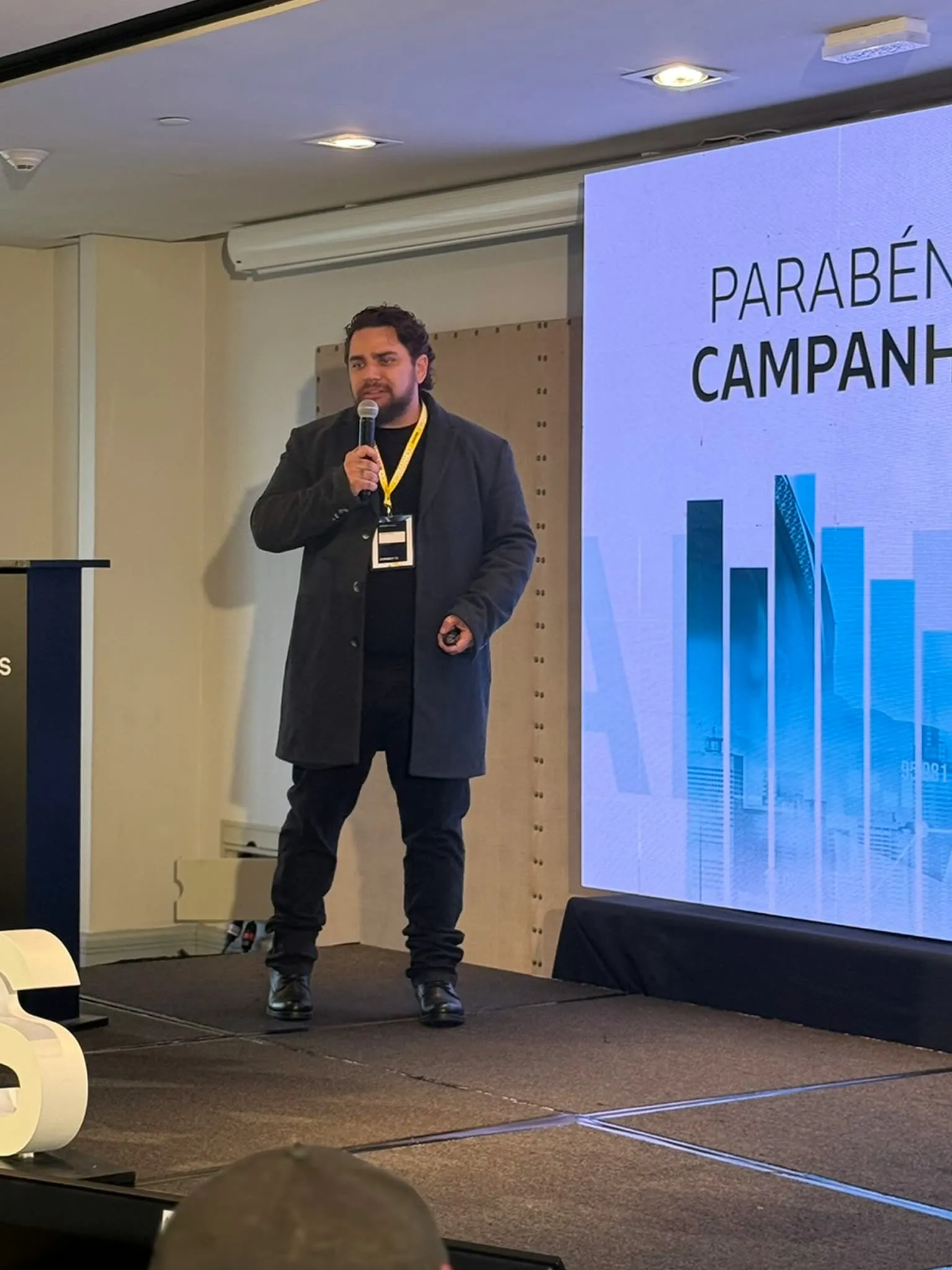 Palco premiacao de campanha