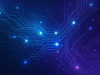 aabab7f5-83a1-49d1-a939-62d15662a0f1 | Paul Gomes - Consultoria de Branding & Tech Imagem abstrata de conexões digitais e circuitos futurísticos